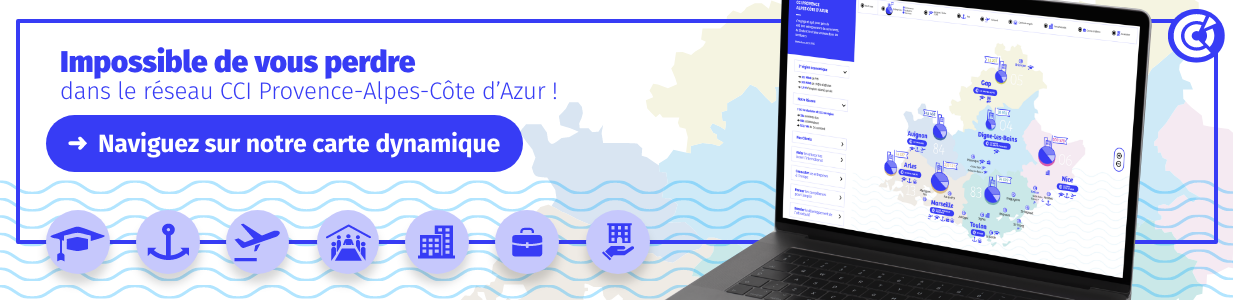 Carte dynamique réseau CCI Provence Alpes Côte d'Azur